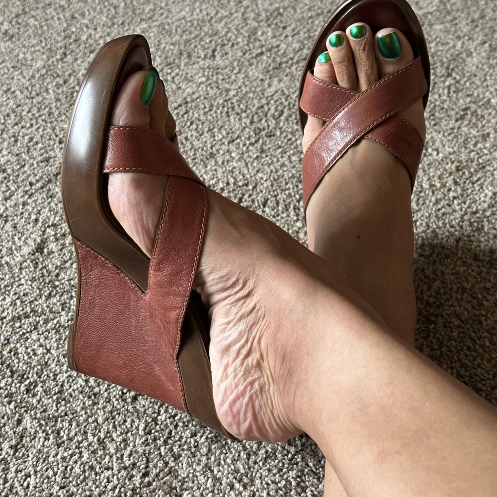 Brown Wedge Sandals